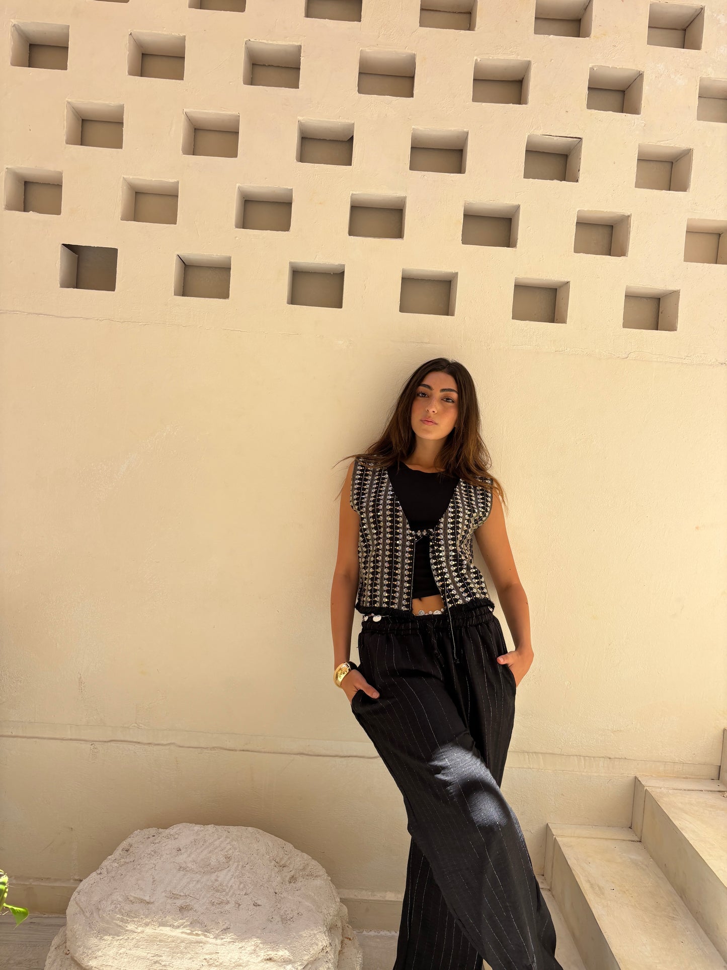 Fine Lines Black n’ Silver Pants