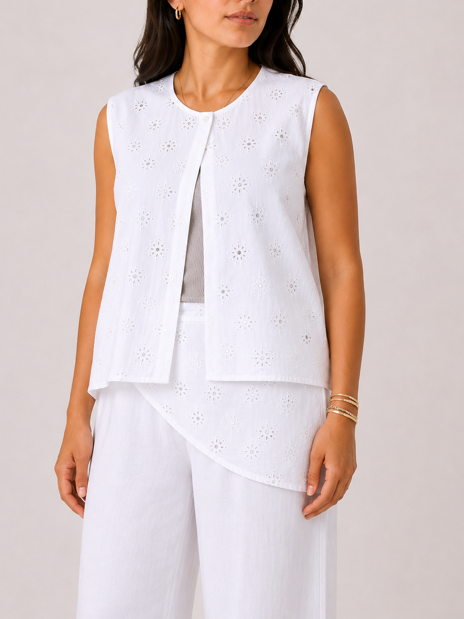 Starlit Vest in White
