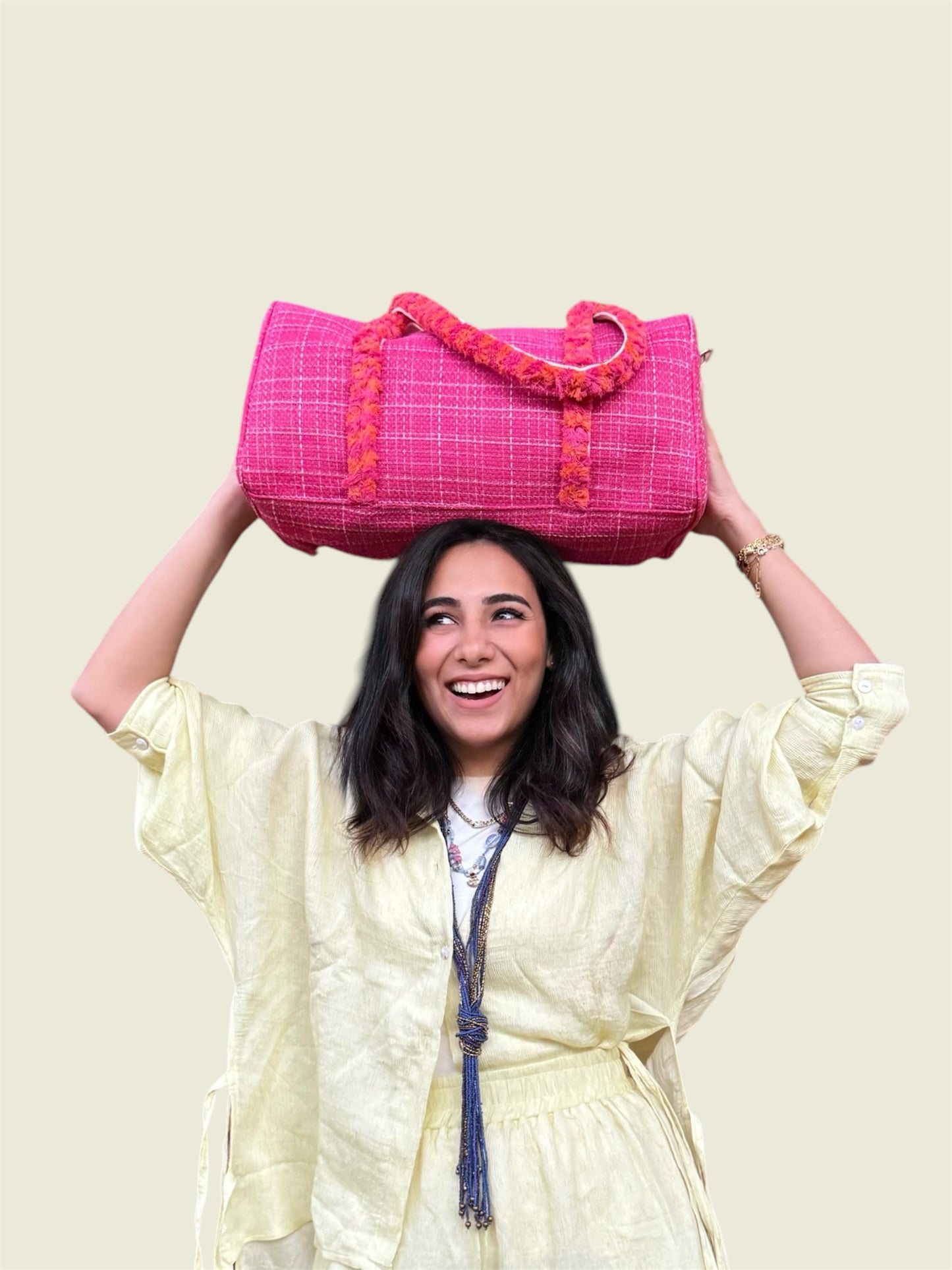 Pom-pom Duffle Bag