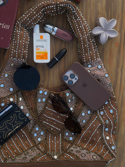 Valentina in Brown Shoulder Bag