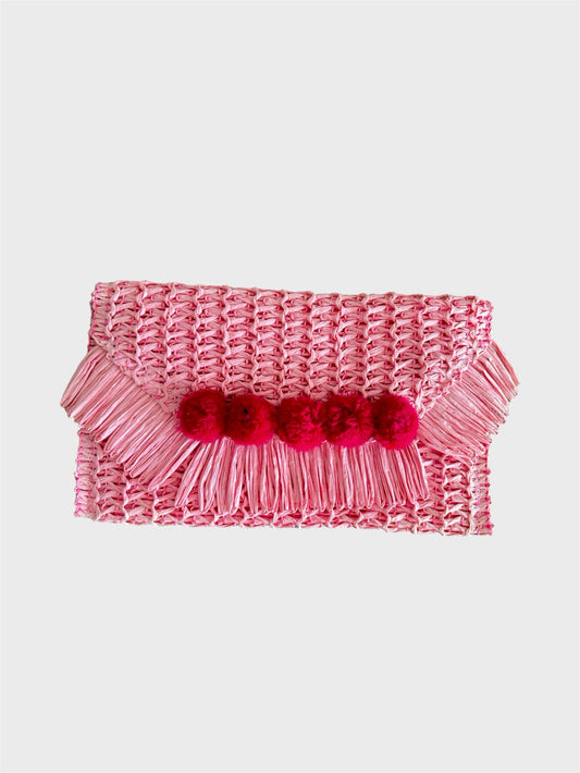 Pom Pom Clutch Pink